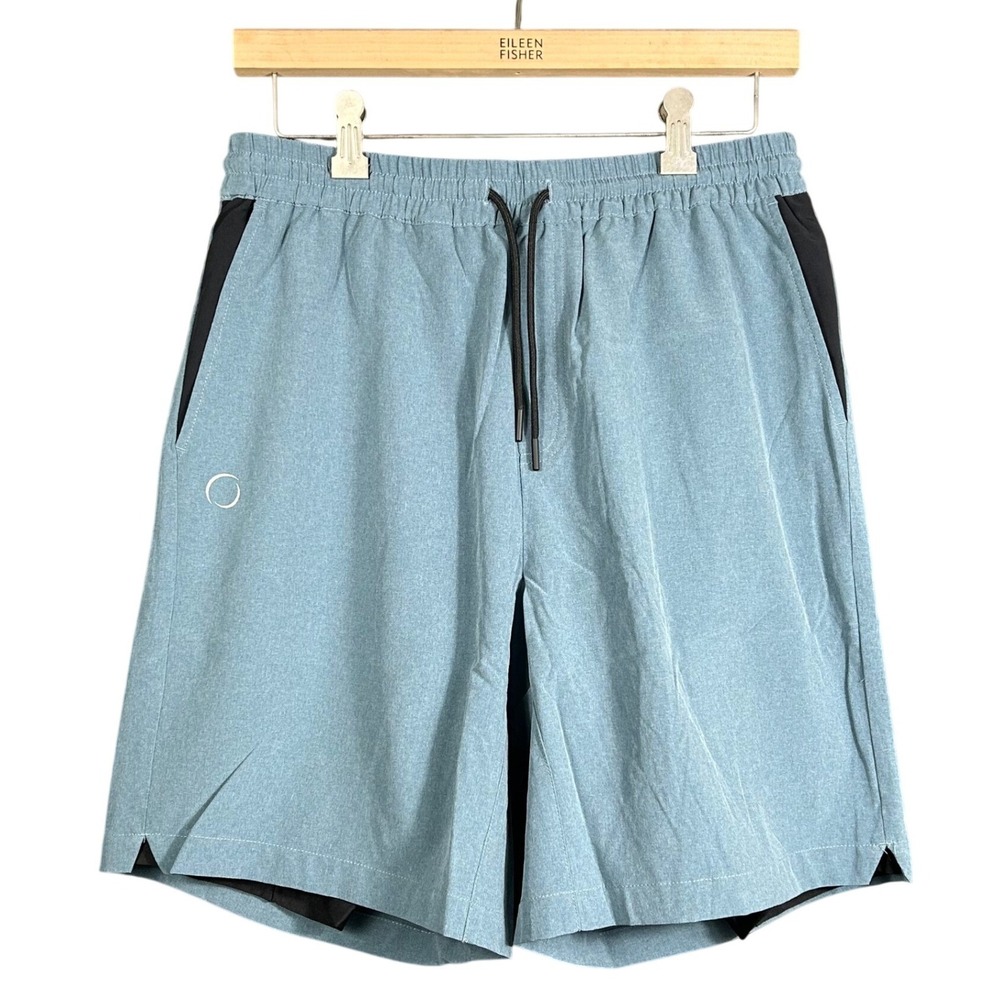 OHMME Warrior II Mens Blue Yoga Shorts Antibacterial‎ Compression Liner NEW